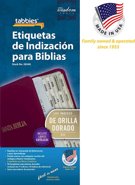 Spanish Bible Tabs (Old & New Testament)- Gold Edge