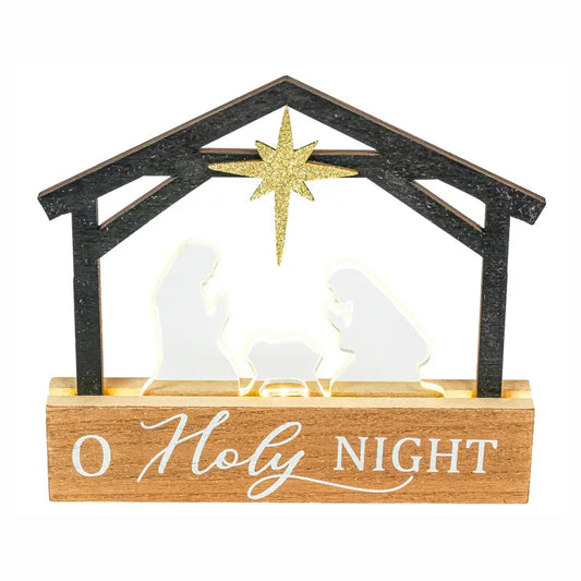 Acrylic Christmas Holy Family Lightup Tabletop