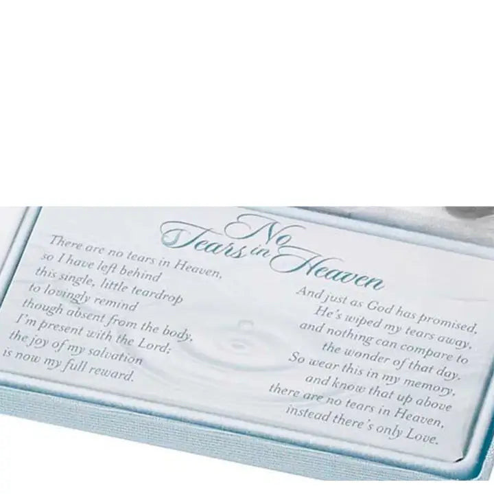 'No Tears in Heaven' Memorial Urn Necklace w/24" Chain