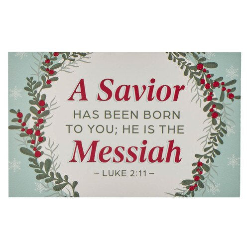 The Savior The Messiah Christmas Pass Around Card - Luke 2:11