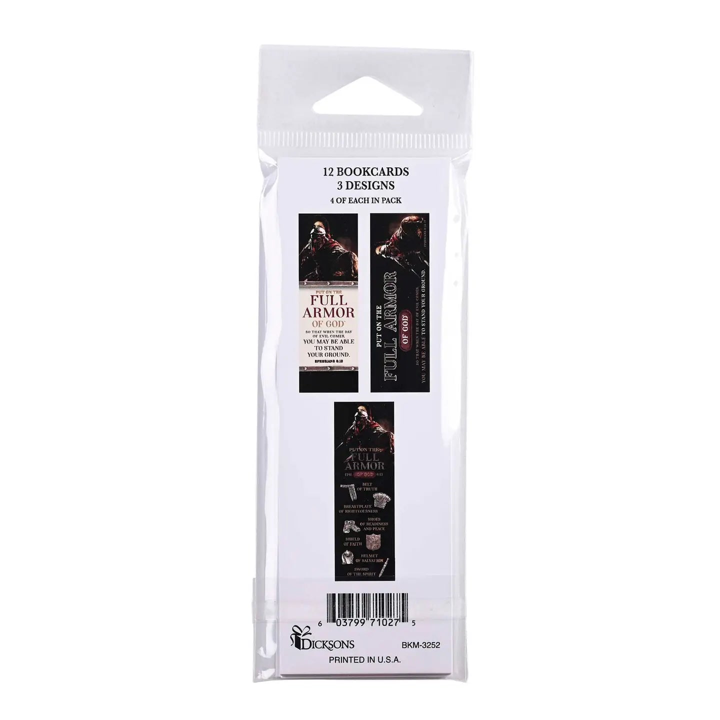 Full Armor 12 Pack Packaged Bookmarks