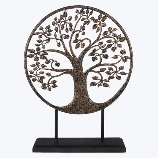 Metal Laser Cut Tree of Life Tabletop Decor