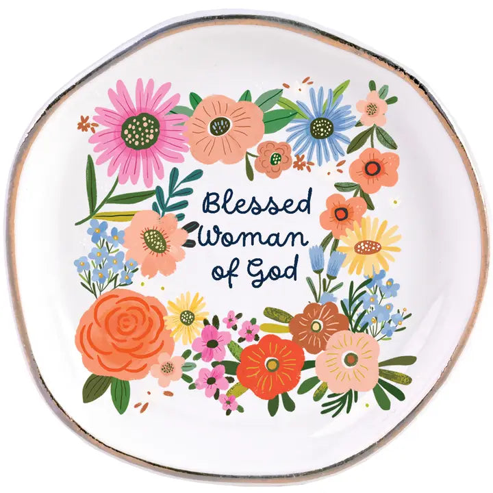 Trinket Tray Blessed Woman of God, 4.5"