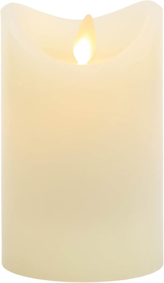 Bright White 3 x 5 Wax LED Pillar Candle