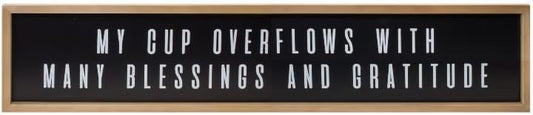My Cup Overflows Plaque, 47.25"L x 9.75"H