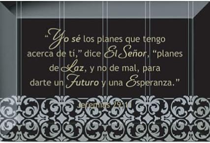 Yo Sé Los Planes Que - For I know the Plans - Inspirational Saying in Spanish 4"x6" Glass Plaque