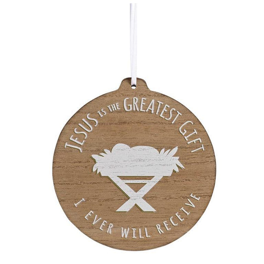 Ornament Wooden Jesus Is The Greatest