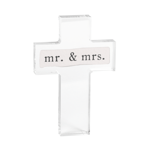 Mr & Mrs Acrylic Cross