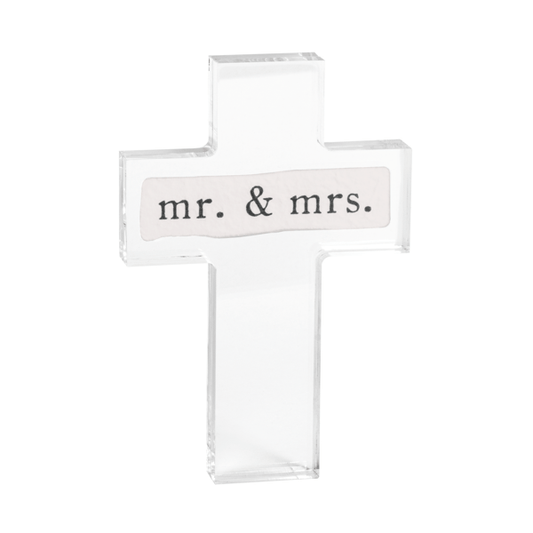 Mr & Mrs Acrylic Cross