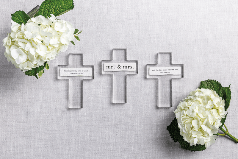 Mr & Mrs Acrylic Cross