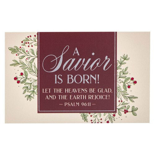 A Savior is Born Christmas Pass Around Card - Psalm 96:11