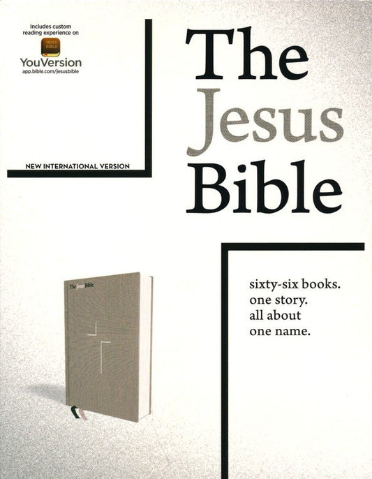 NIV Comfort Print Jesus Bible, Cloth Over Board, Gray