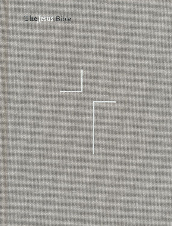 NIV Comfort Print Jesus Bible, Cloth Over Board, Gray