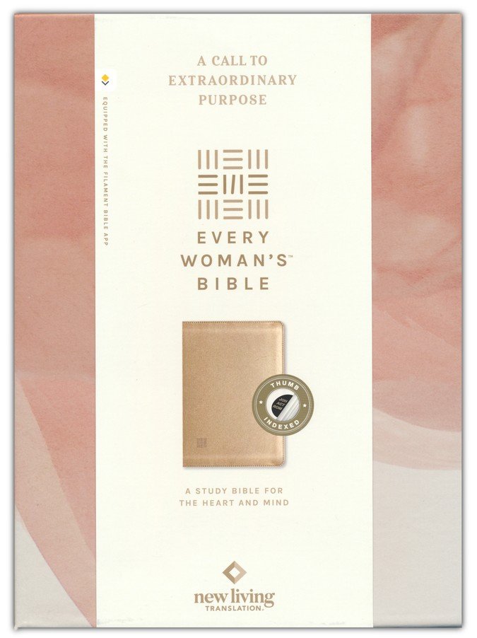 NLT Every Woman's Bible, Filament-Enabled Edition (LeatherLike, Soft Gold, Indexed)