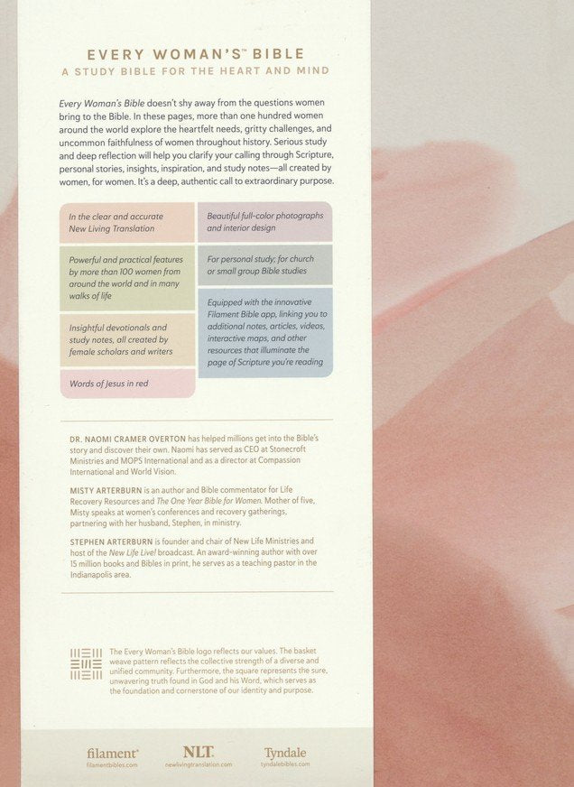 NLT Every Woman's Bible, Filament-Enabled Edition (LeatherLike, Soft Gold, Indexed)
