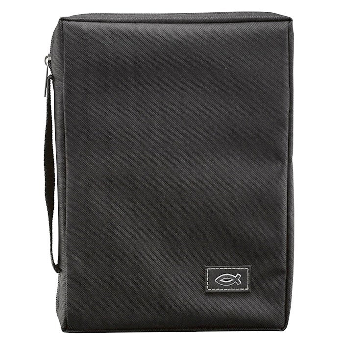 Bible Cover Value Black Ichthus Patch, Small