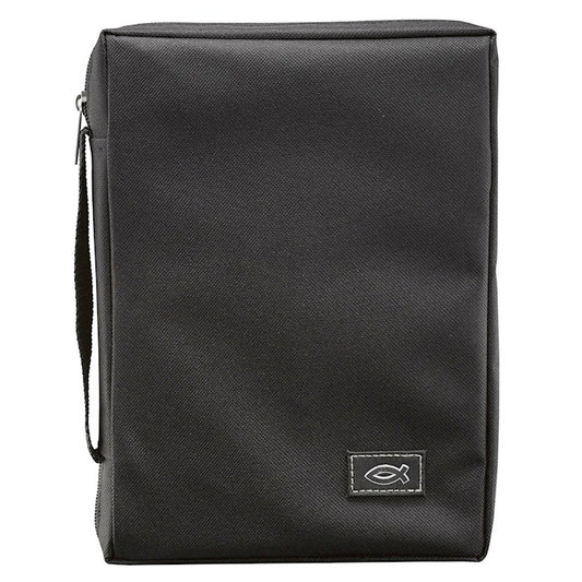 Bible Cover Value Black Ichthus Patch, Small