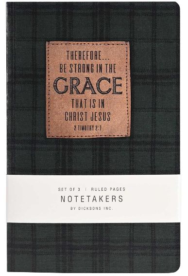 Therefore Be Strong Journal Notebook For Bible Study, Set of 3