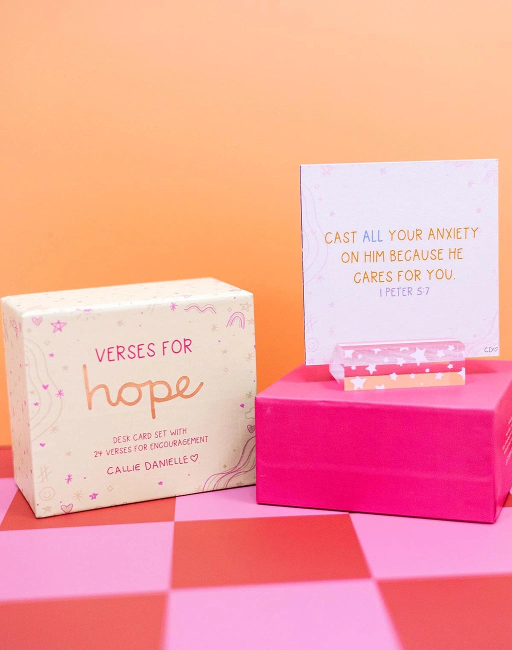 Verses For Hope – Bible Verse Card Set with Display Stand