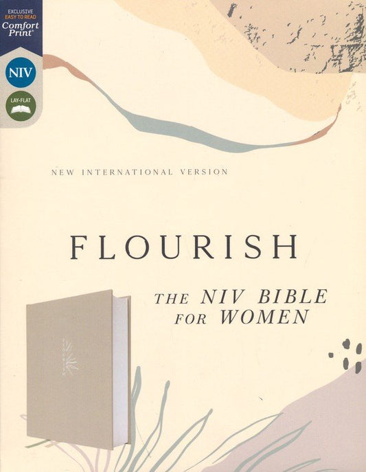 Flourish: The NIV Bible for Women, Comfort Print, Cloth Over Board, Cream