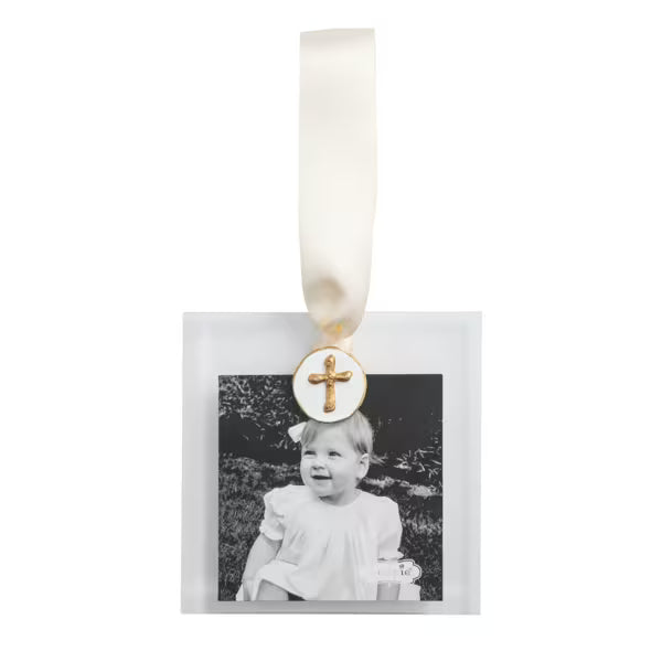 Cross Gold Intaglio Ornament, Acrylic Photo Frame