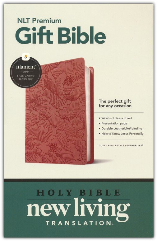 Premium Gift Bible NLT, Filament Enabled (LeatherLike, Dusty Pink, Red Letter)