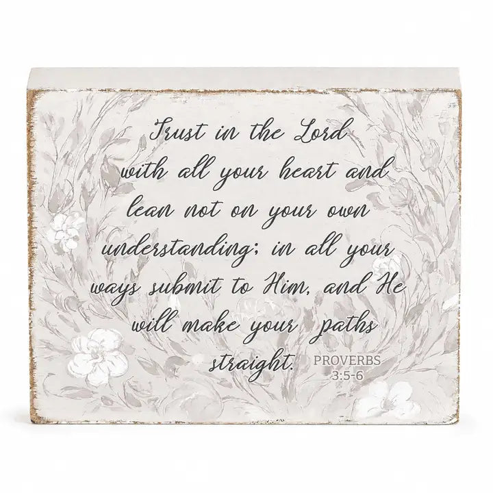Tabletop Plaque Trust in the Lord 4x3