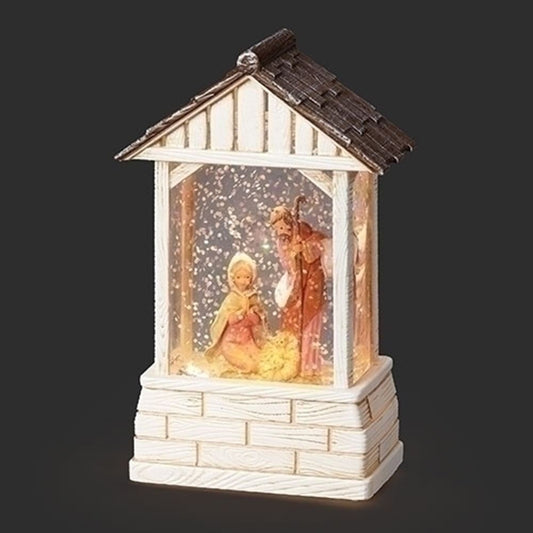 Fontanini 5" LED Holy Family Stable Mini Dome