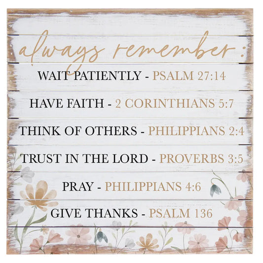 Always Remember Verses - Perfect Pallets