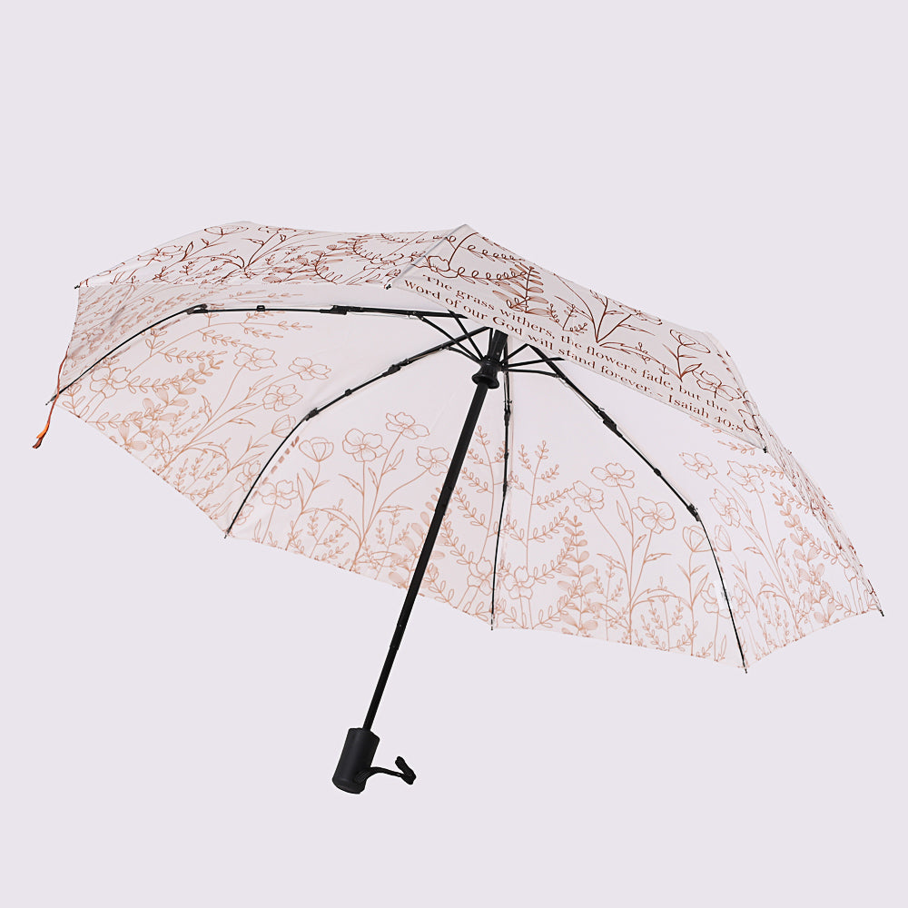 Isaiah 40:8 Wildflowers Compact Umbrella