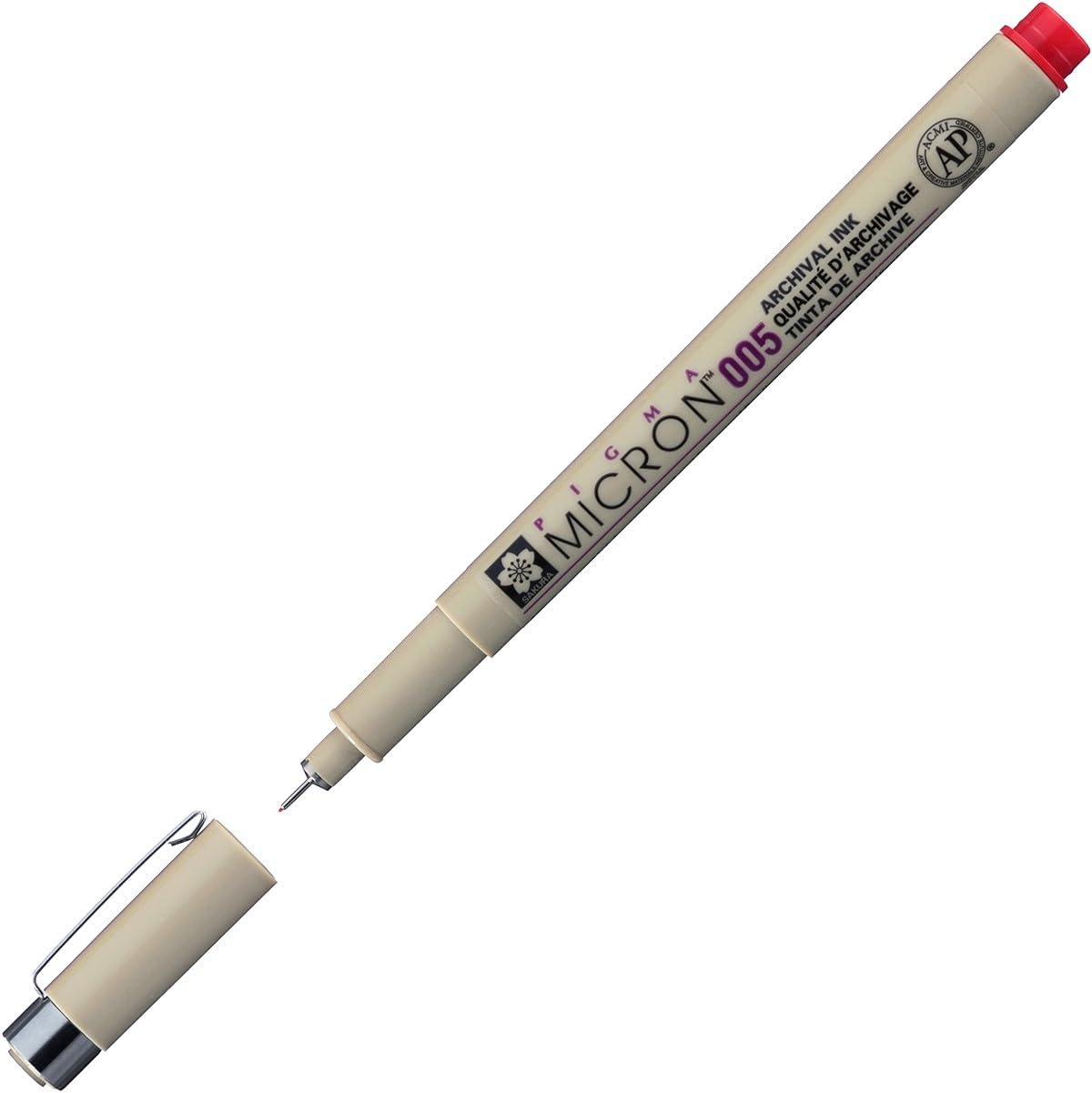 Pigma Micron Pen .20mm: Red