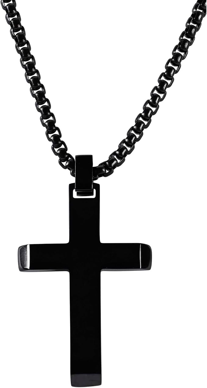 Black Plated Stainless Steel Cross 24L