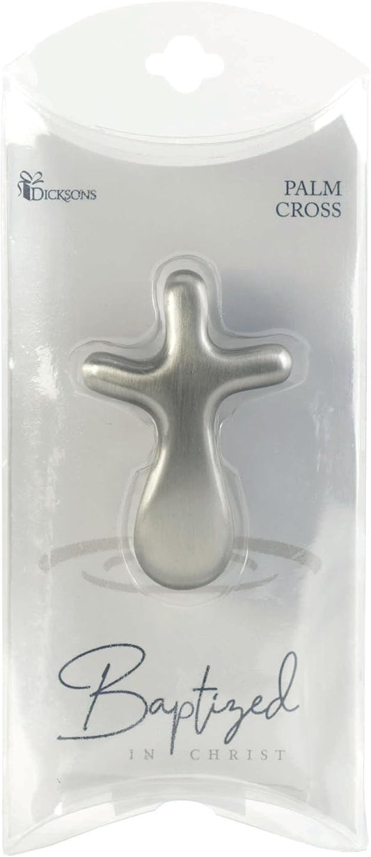 Palm Cross Baptized In Christ, Silver