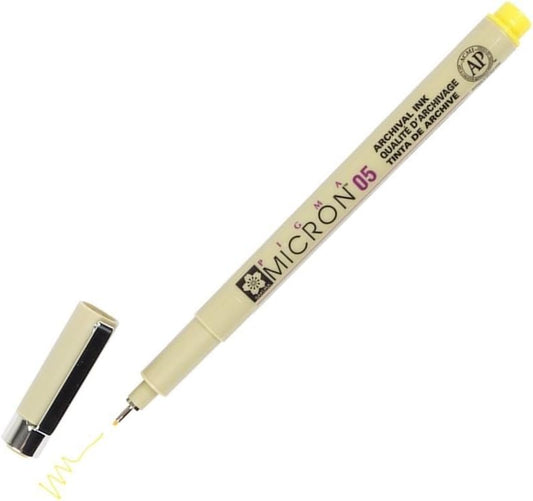 Pigma Micron Pen .45mm: Yellow