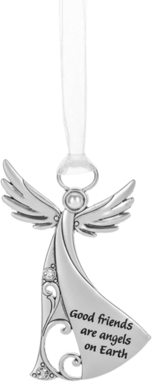 Good Friends are Angels on Earth Hanging Ornament