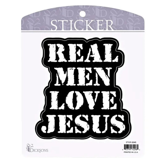 Sticker Real Men Love Jesus