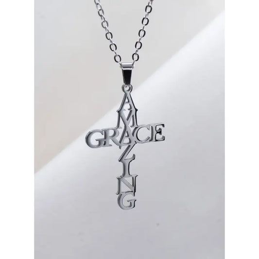 Amazing Grace Cross Necklace