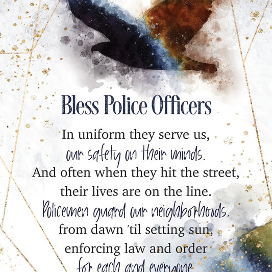 Bless Police Officers - Heaven Sent Plaques 6X9 Wood Plaque