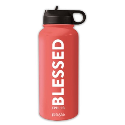 Kerusso 32 oz Stainless Steel Bottle Blessed - Coral