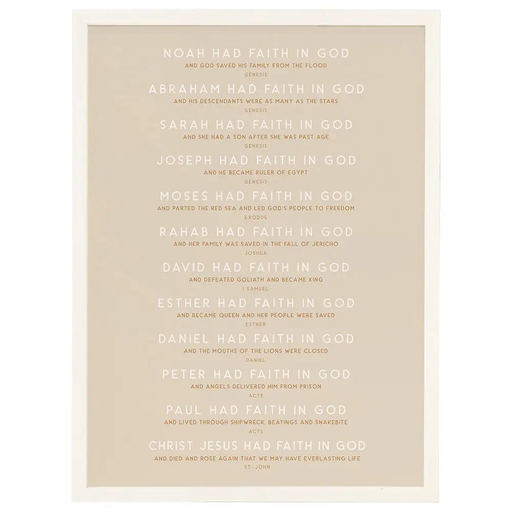 Patriarchs Faith in God - Thin Frame Rectangle