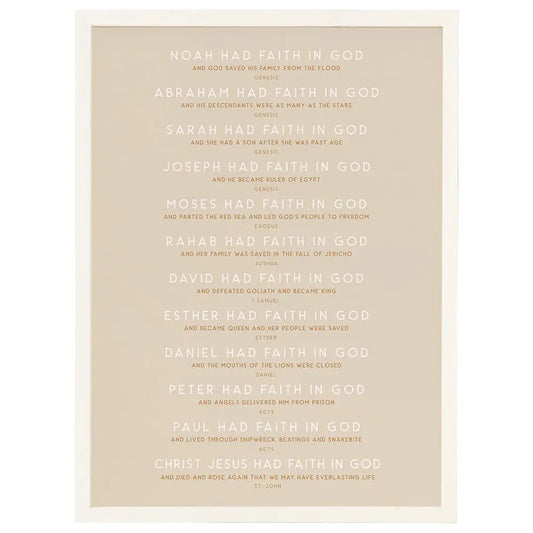 Patriarchs Faith in God - Thin Frame Rectangle