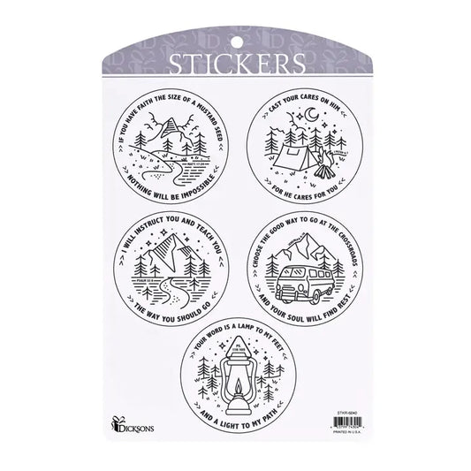 Sticker Black White Adventure Collection