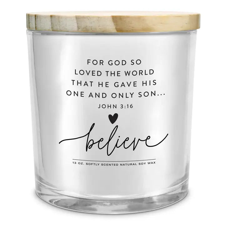 Christmas Candle Hold Onto Hope Believe