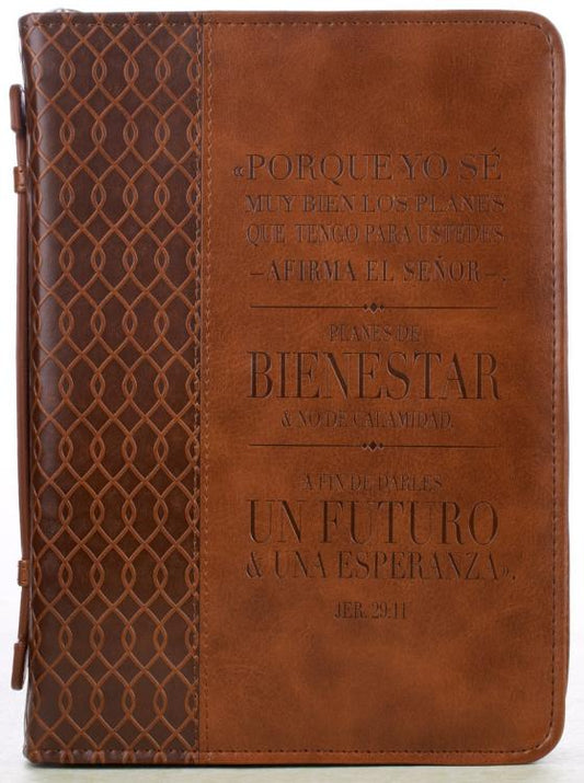 Funda para Biblias, Café - Jeremías 29:11 Large
