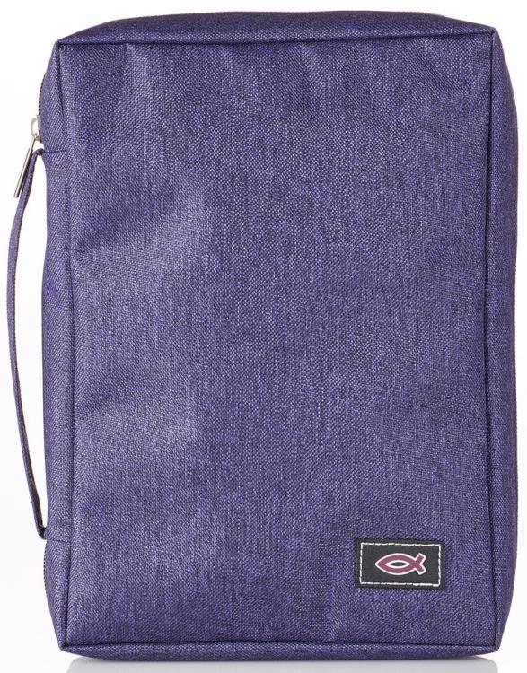 Bible Cover Value Purple Ichthus Patch Medium