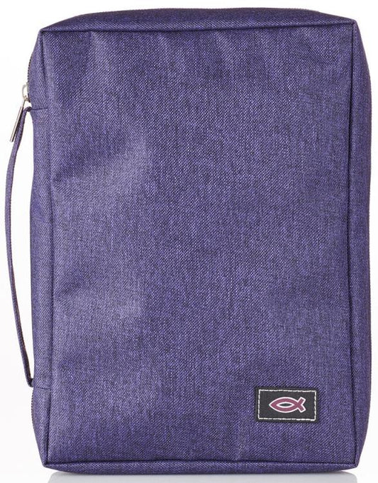 Bible Cover Value Purple Ichthus Patch Medium
