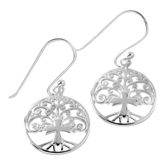 Tree of Life Silver Plated Earrings