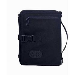 BIBLE COVER TRAVEL ORGANIZER LG BLK POLYSTR