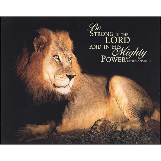 Be Strong in The Lord Wood Wall Sign Plaque, 8 x 10
