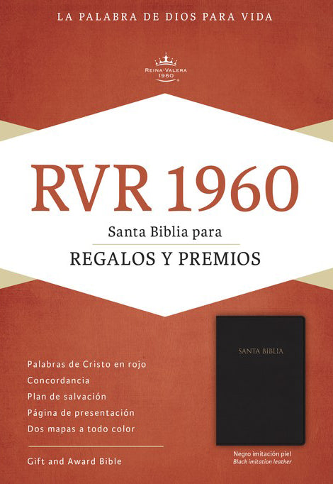 Biblia para Regalos y Premios RVR 1960, Piel Imit. Negro